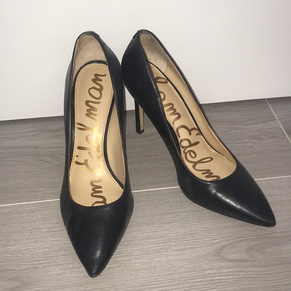 Sam Edelman Black Leather Heels